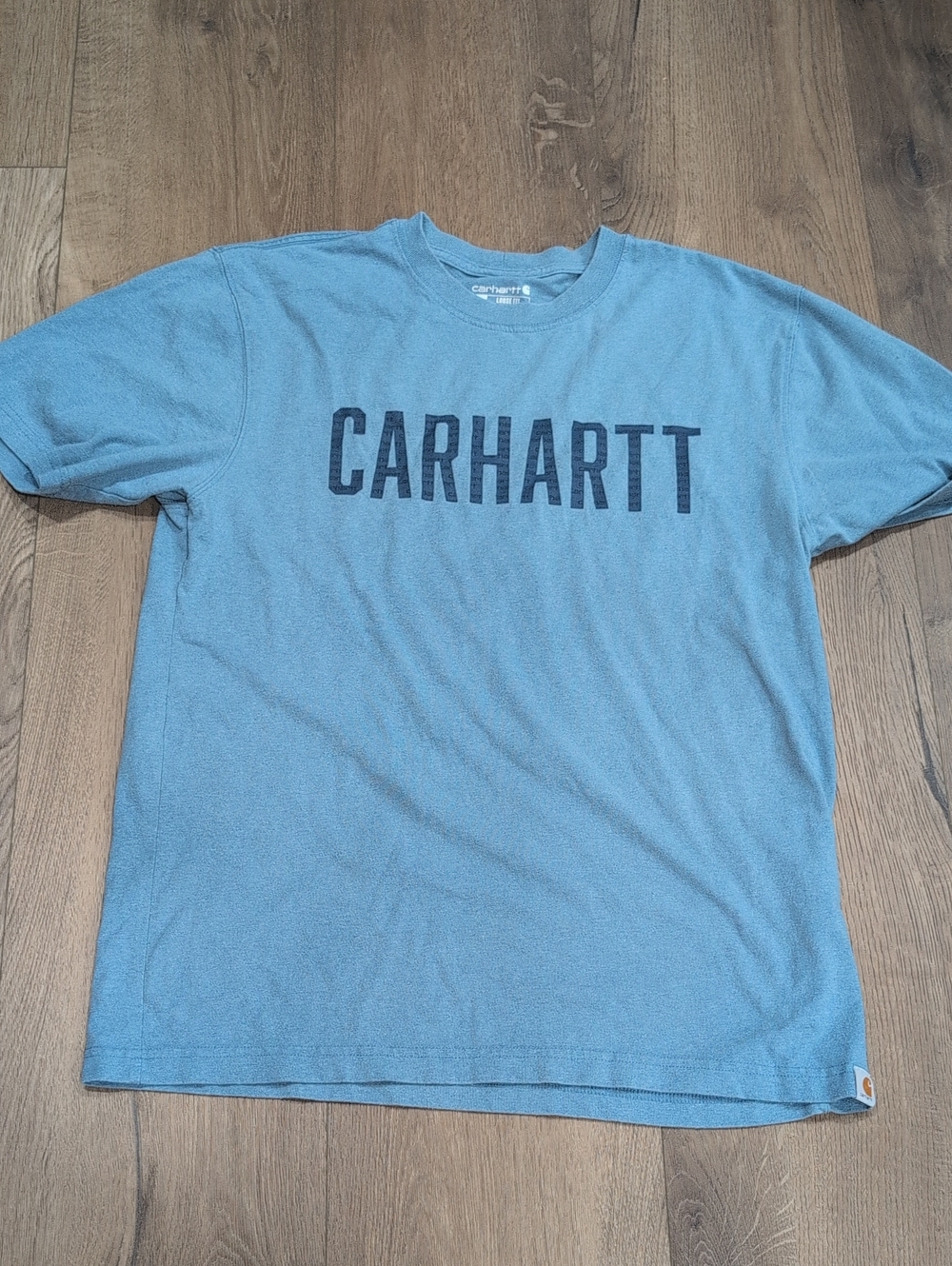 Carhartt Men’s Light Blue Logo Short-Sleeve Tee